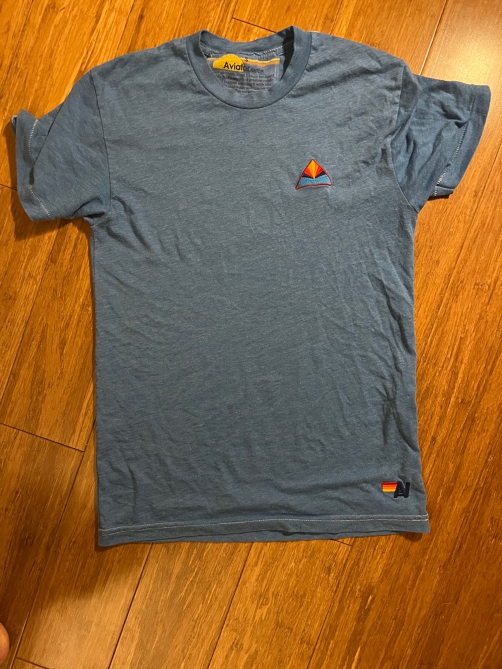 Aviator Nation Slate Blue Short Sleeve Crew Tee